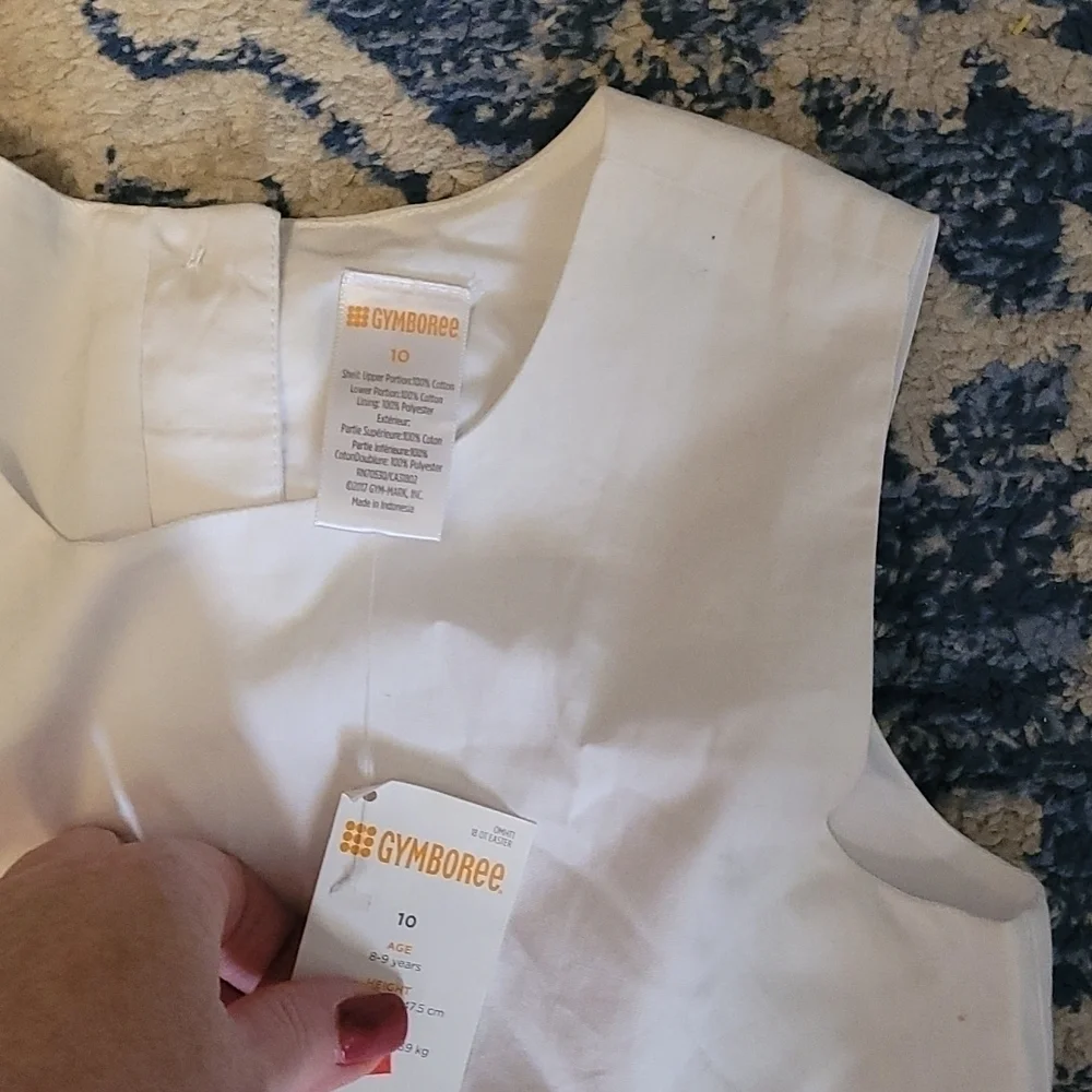 Gymboree pink white seersucker dress sz 10 new with tags K16